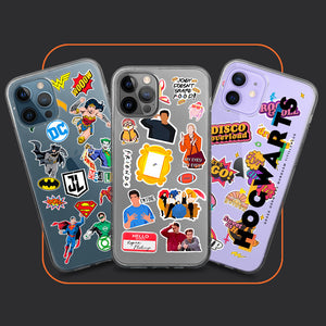Transparent Sticker Silicon Case Collections