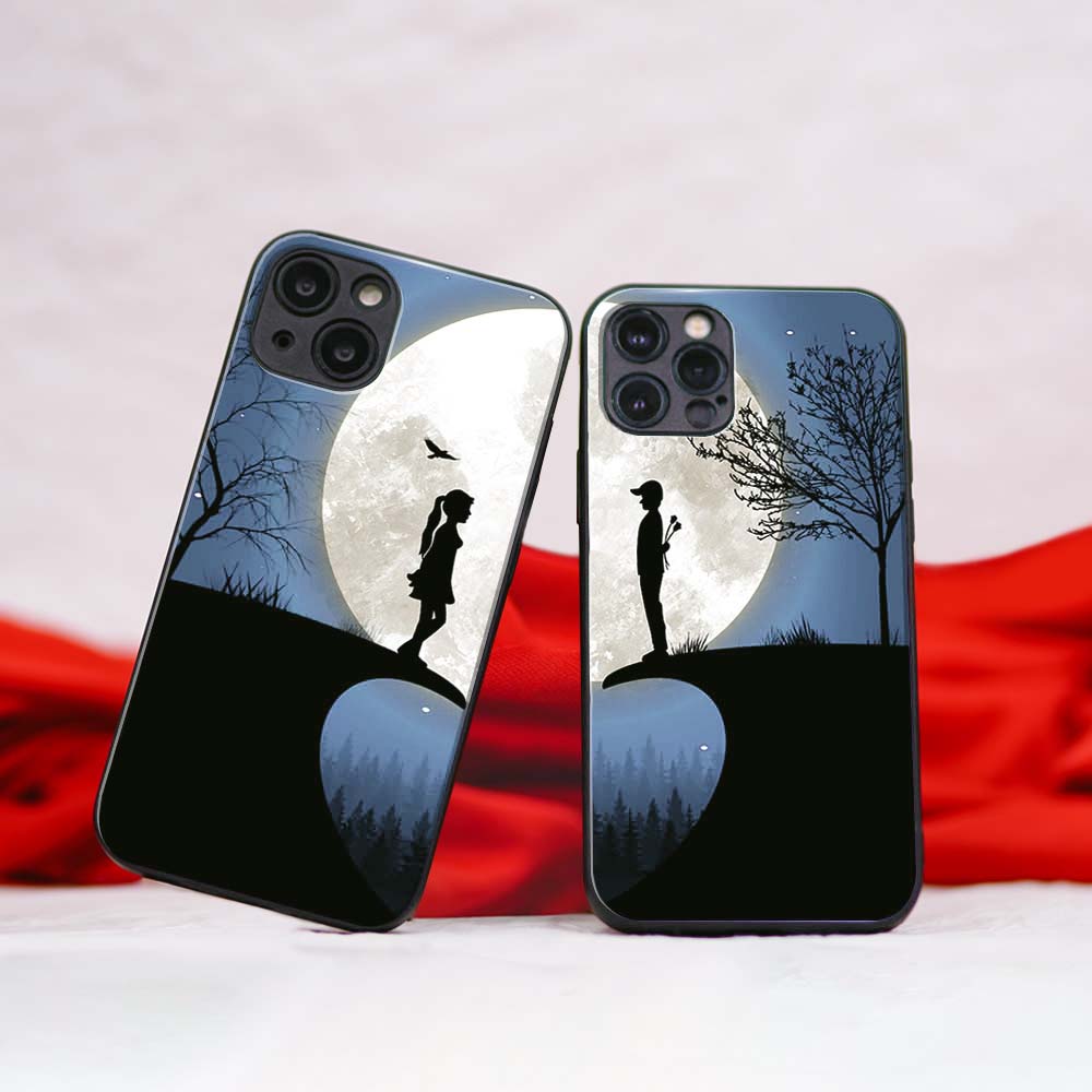 Surprise Ahead Couple Glass Case Mobile Cover – Pop It Out