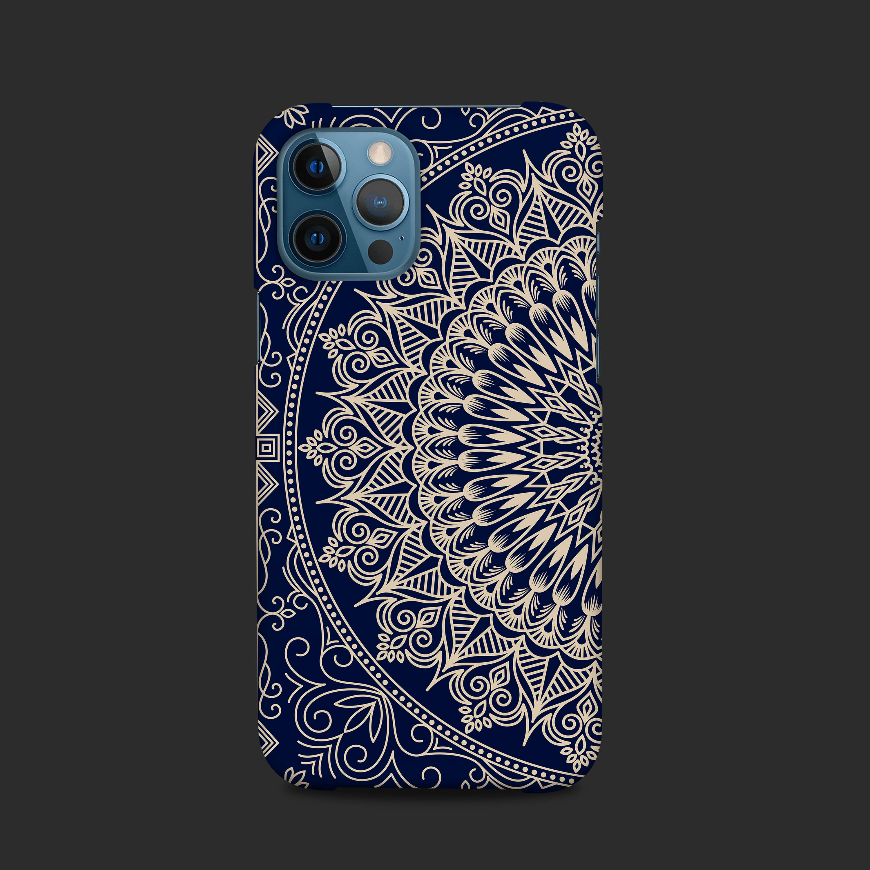 Azure Blue Mandala Phone Cover | Mandala Art Back Cases – Pop Out