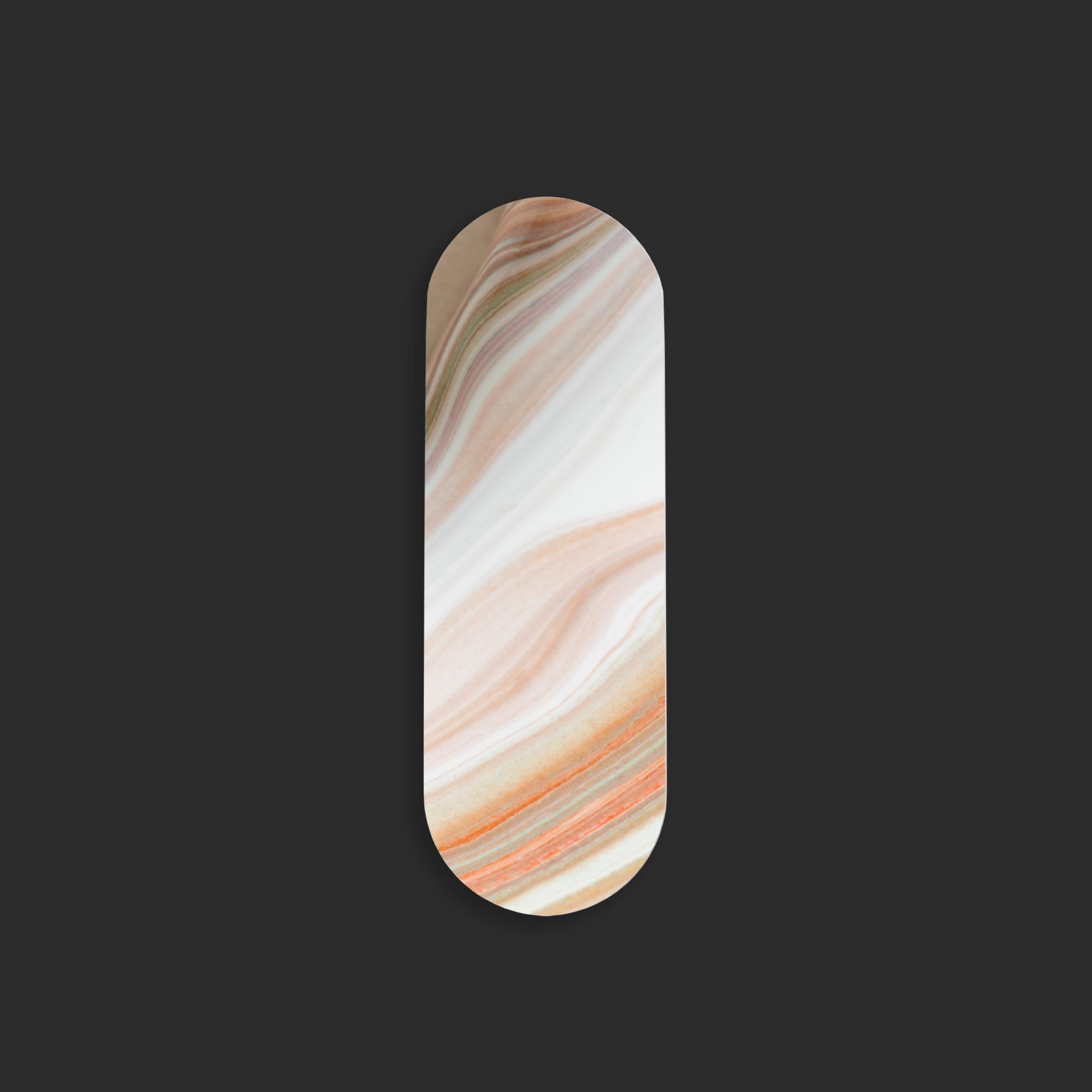 White Abstract Marble Print Gripper