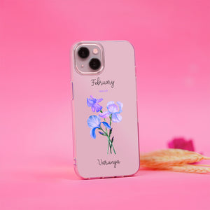 Open image in slideshow, Violet Floral Silicon Name Case
