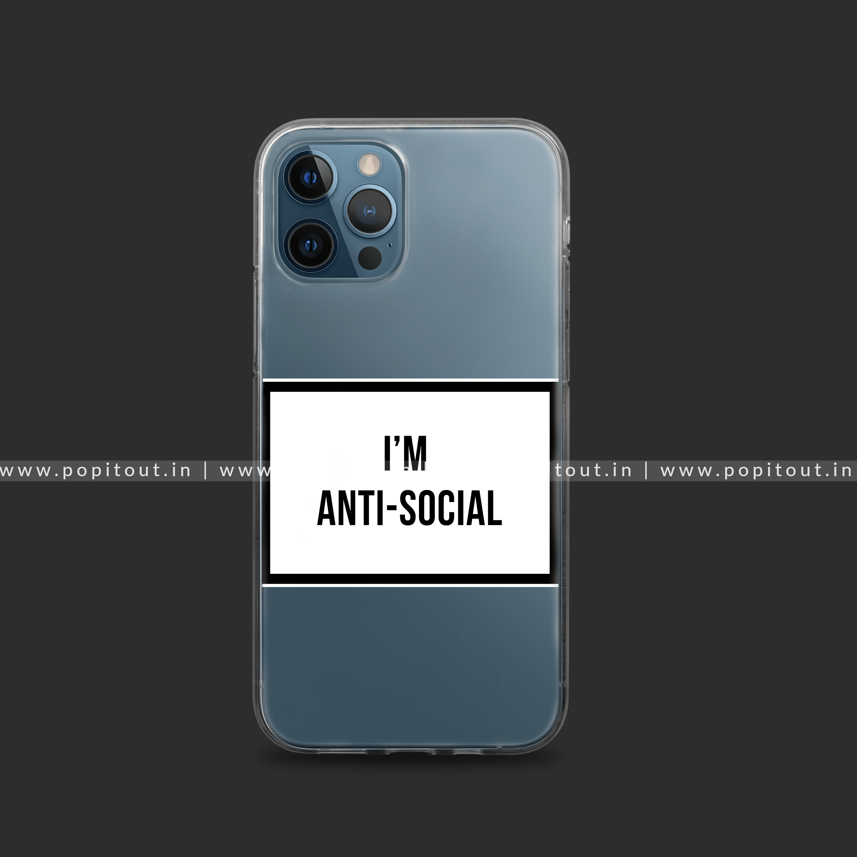 Anti Social Quotes Printed Phone Cover Pop It Out