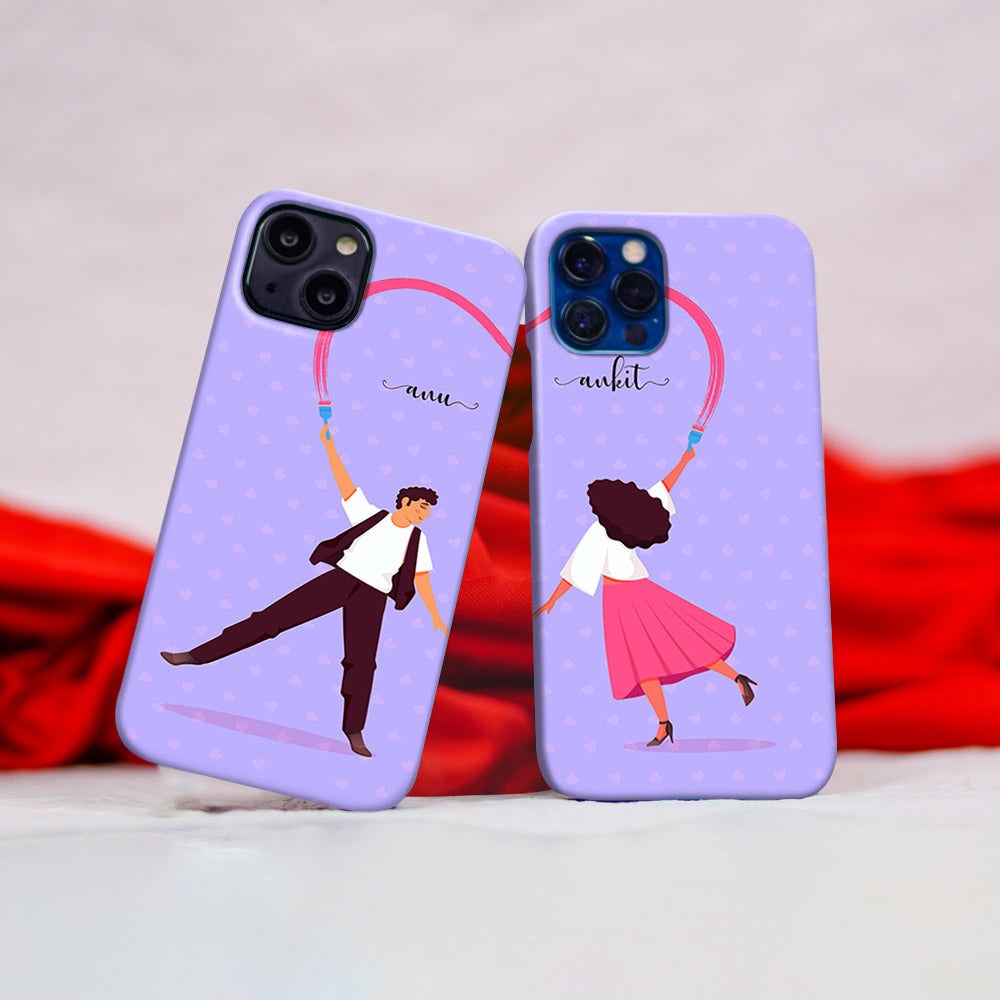 Cute Couple Name Case | Mobile Cover – Pop It Out