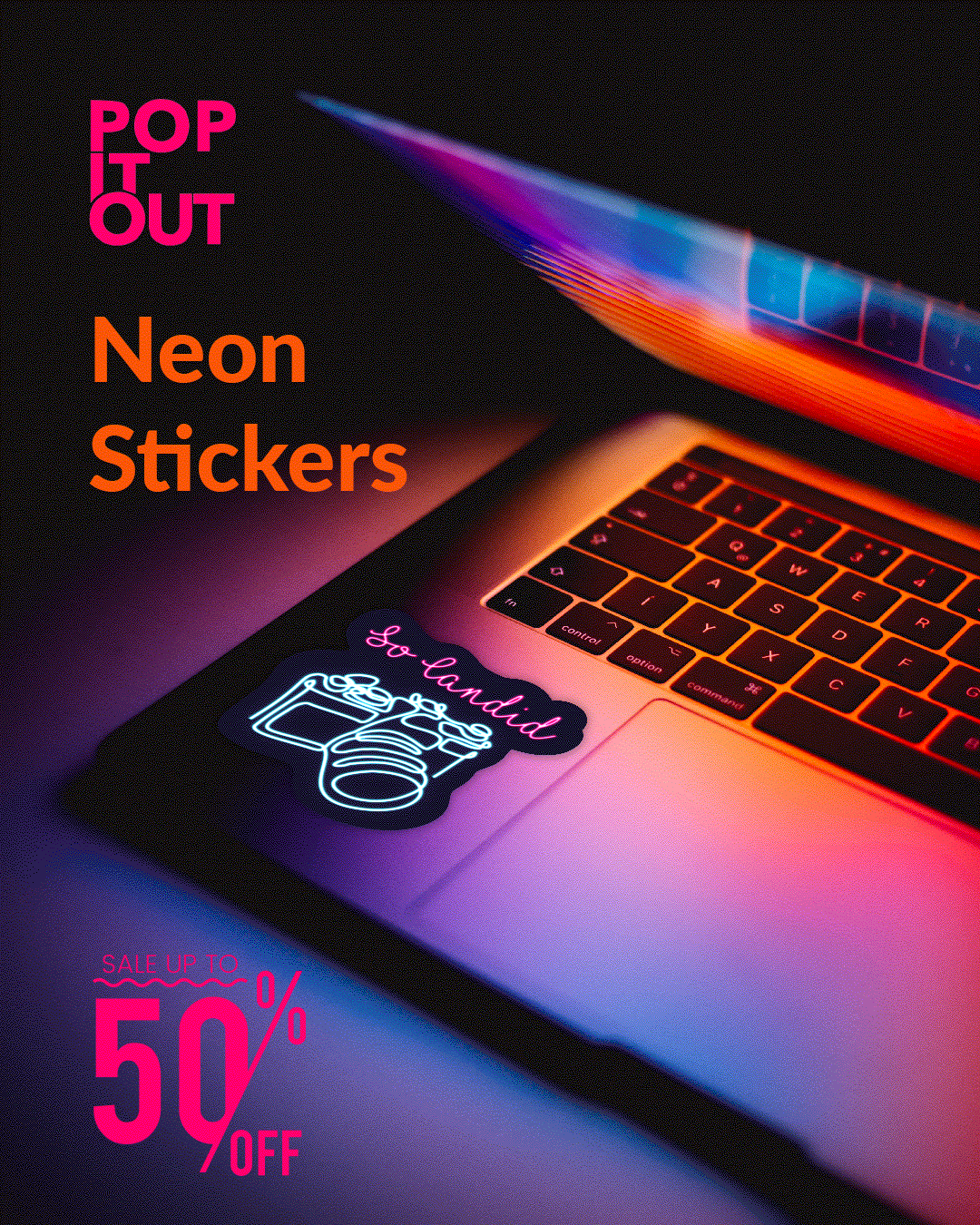 Neon Sticker Collection (10 Assorted Stickers)
