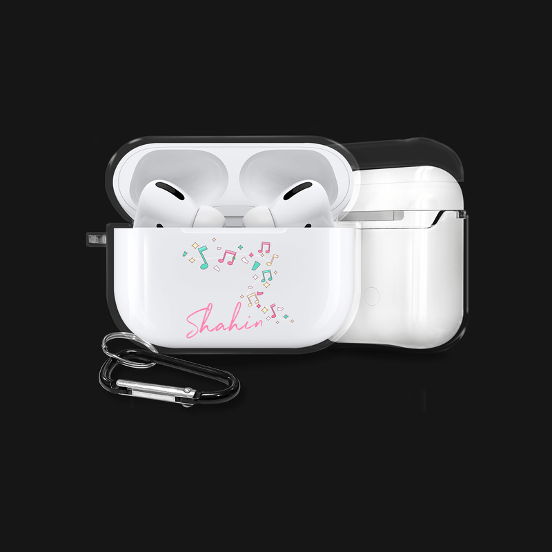 Pastel Music Airpods Name case